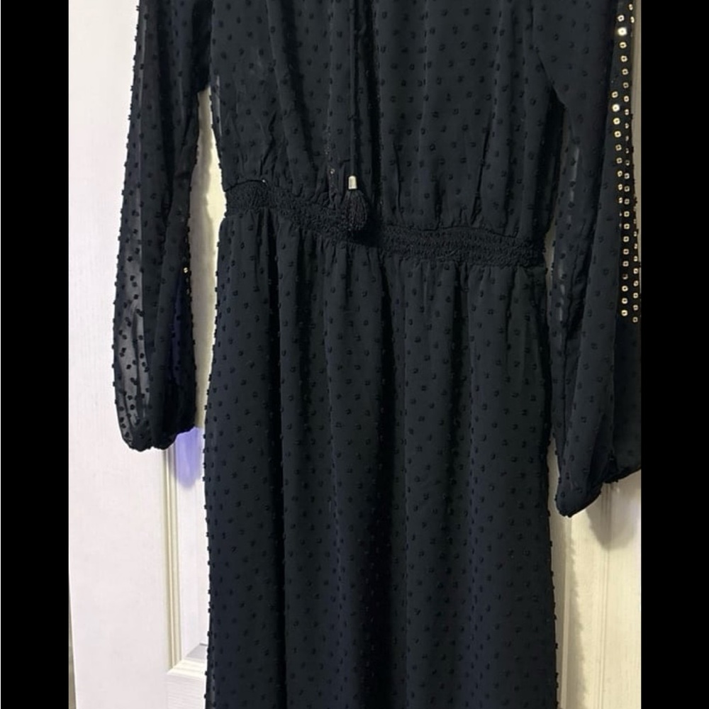 Altuzarra Black Textured Long Sleeve Dress